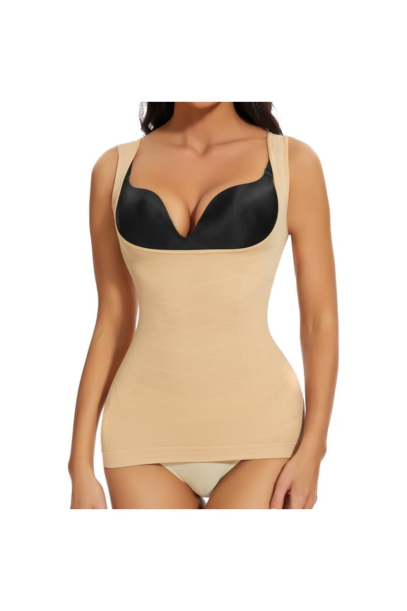 Women's Waist Cincher Tummy Control Shapewear Slimming Compression Camisole Seamless Body Shaper