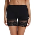 thumbnail image 1 of Joyshaper Womens Slip Shorts Anti-Chafing Boxer Briefs Underwear Smooth Boyshorts Panties for Under Dress Thigh Bands Black-Lace, 1 of 8