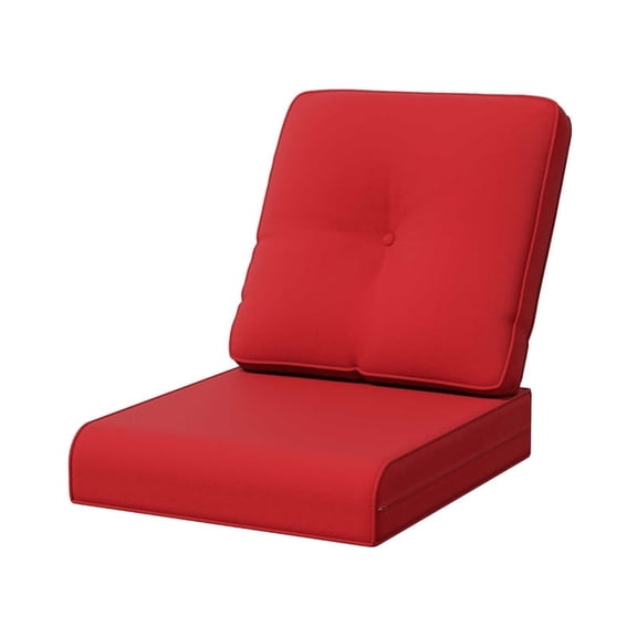 Joyside Outdoor Chair Cushions, 22x25/22x21 Inch Patio Furniture Cushions, Deep Seat Cushions, Water Resistant, Thick Replacement Cushions for Sofa and Seat, Red