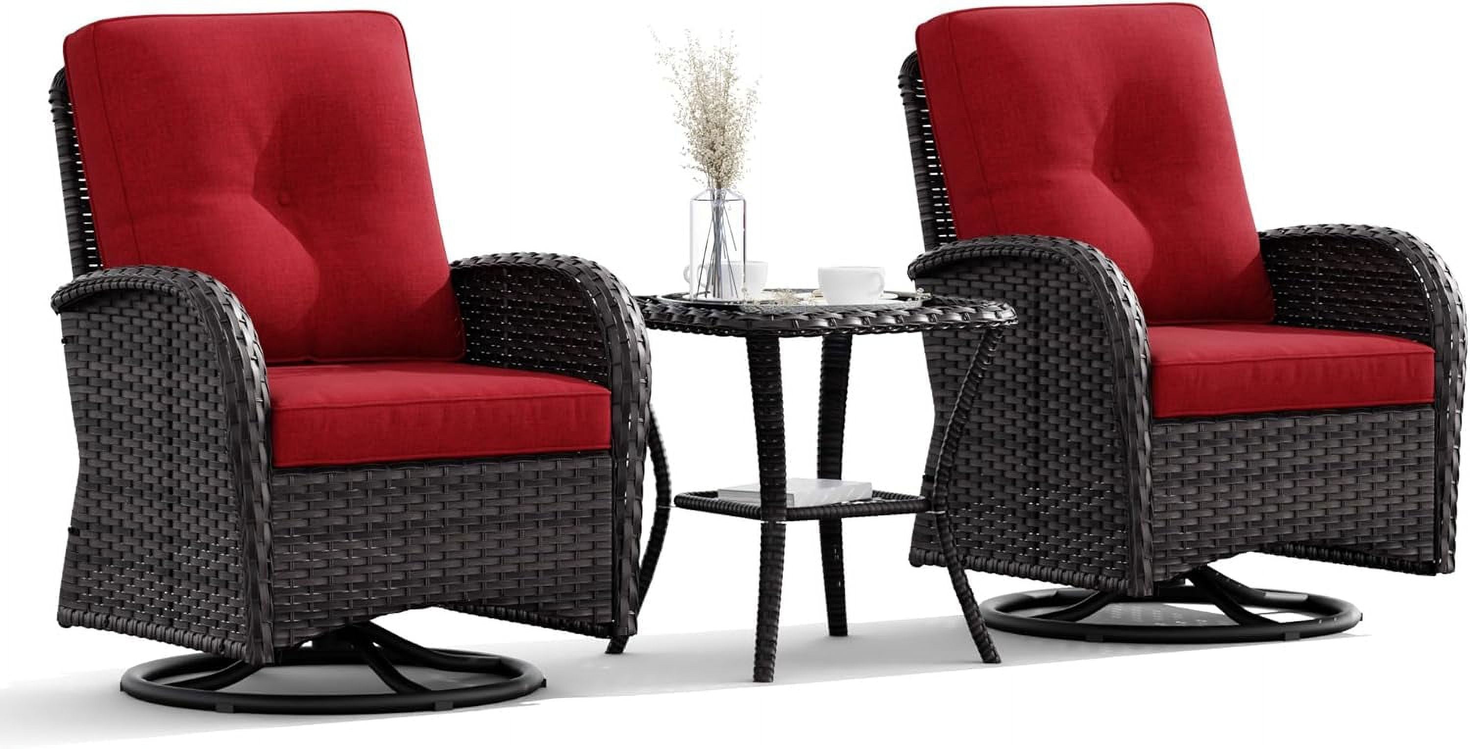 Joyside Patio Swivel Rocker Wicker Chairs - Outdoor Swivel Rocking ...