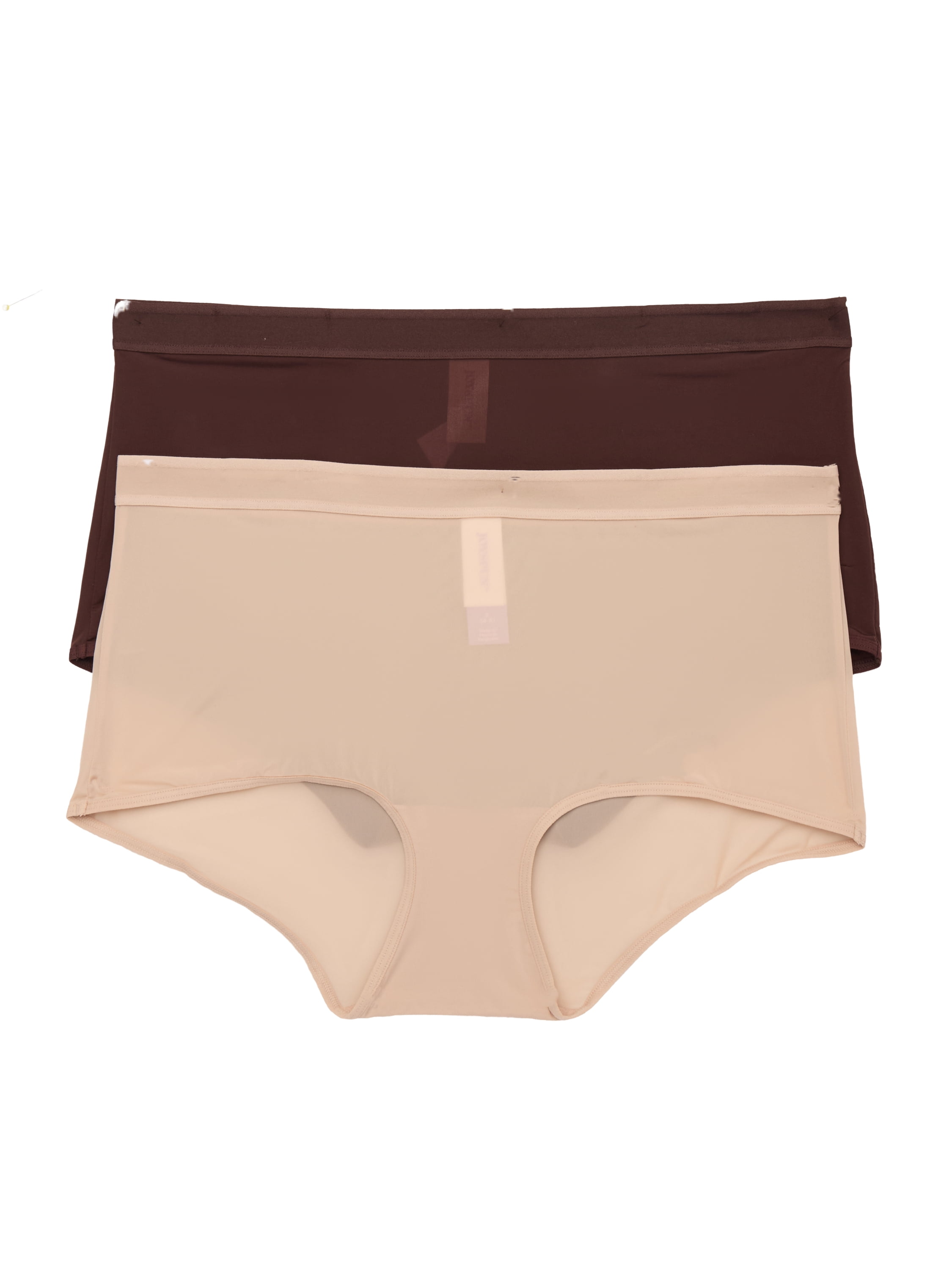 Joyspun Women's Micro Boyshort Panties, 2-Pack, Sizes XS-3XL