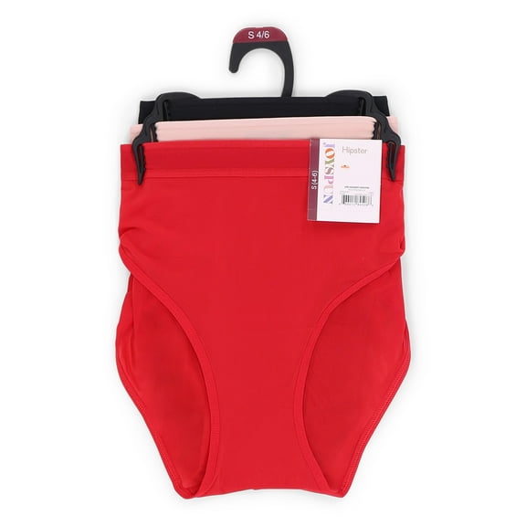 Joyspun Women's Micro Hipster Panties, 3-Pack, Sizes XS-3XL