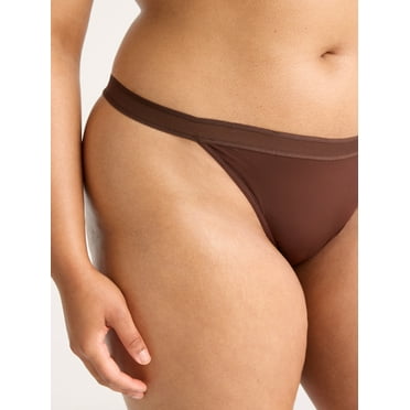Joyspun Micro String Bikini Panties, 3-Pack, Sizes XS-3XL