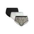 thumbnail image 1 of Joyspun Women's Plus Cotton-Blend Brief Panties, 3-Pack, Sizes 1X-5X, 1 of 7