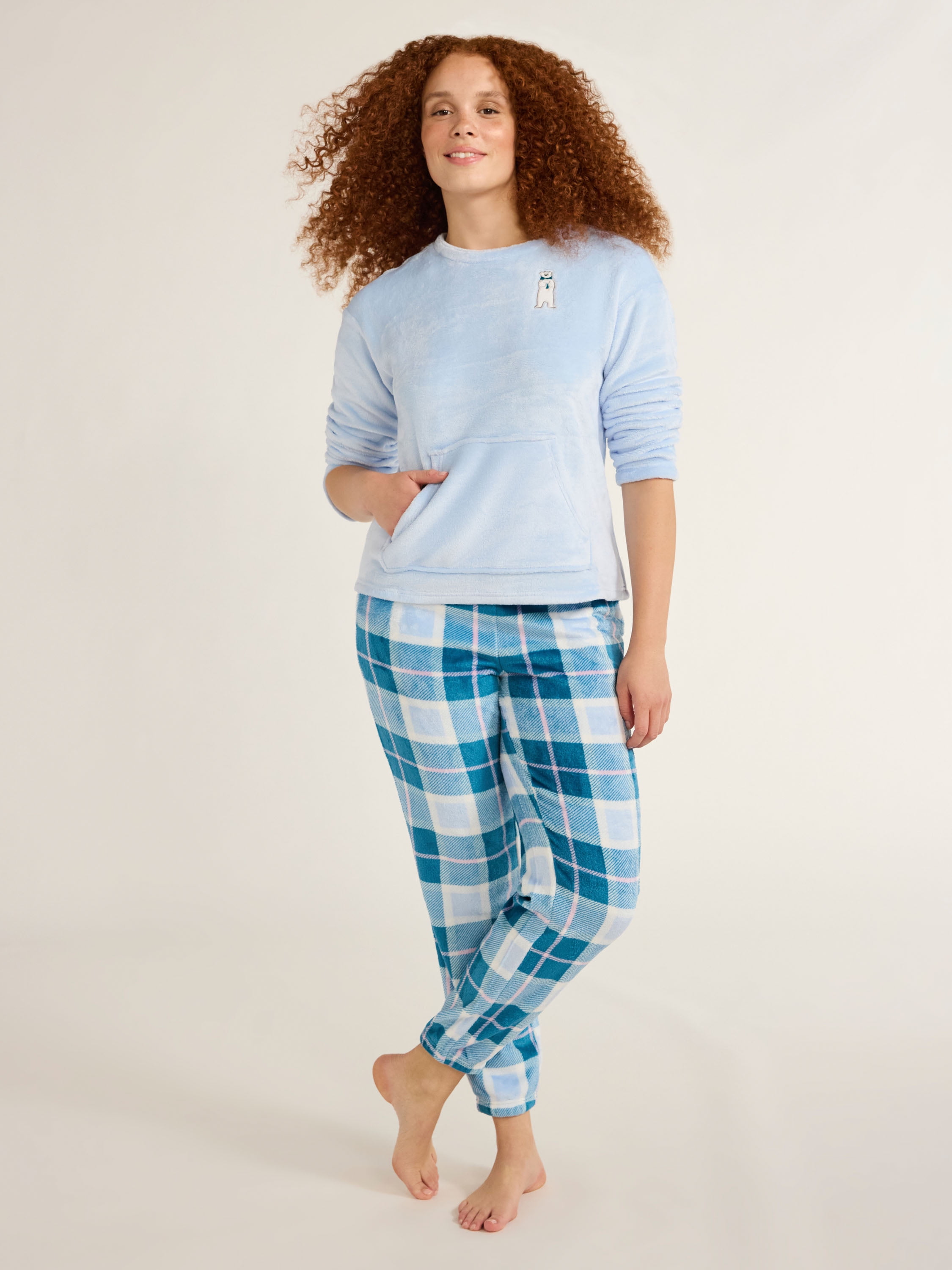 Joyspun Women’s and Women’s Plus Crew Neck Plush P