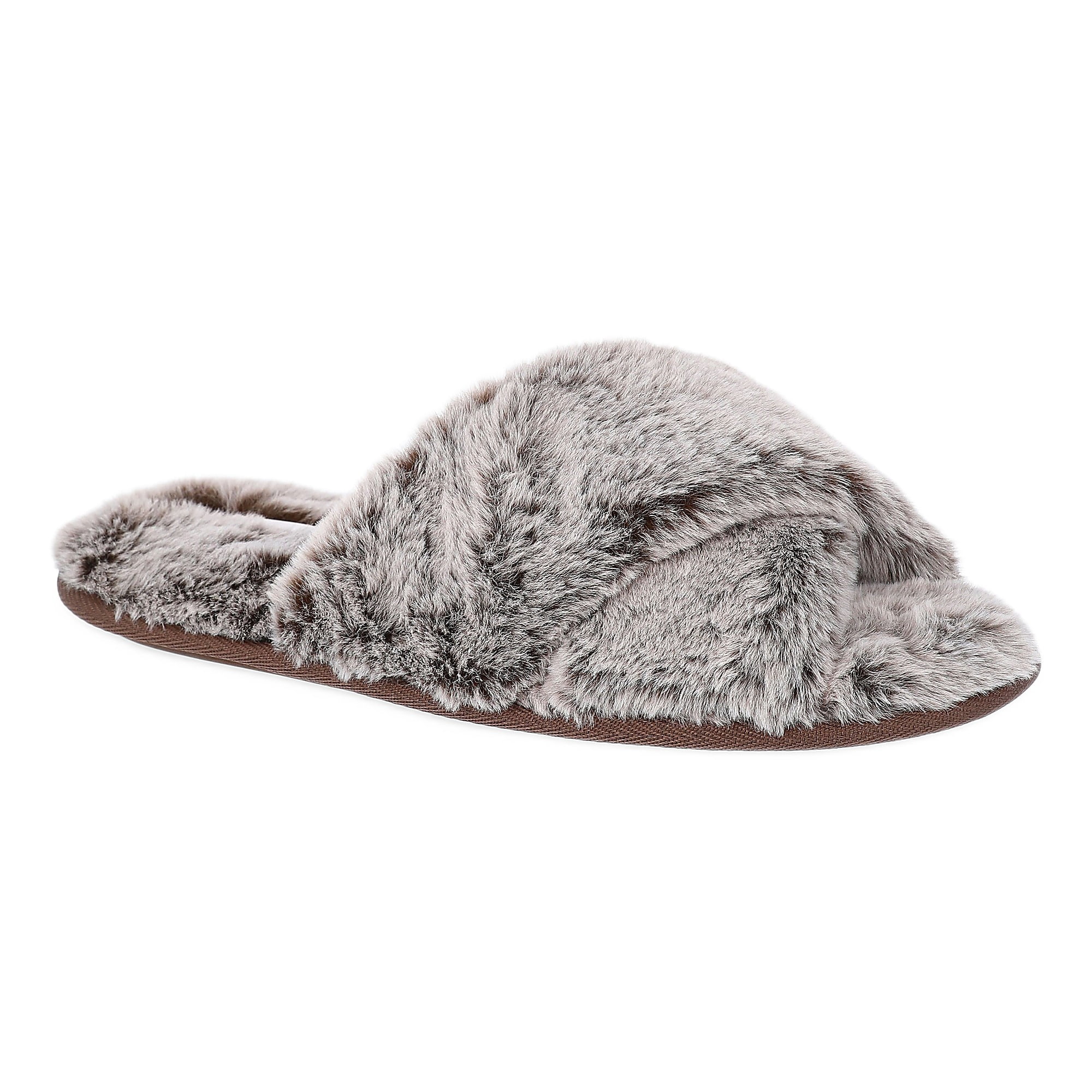 Joyspun Women's Faux Fur X-Band Slippers