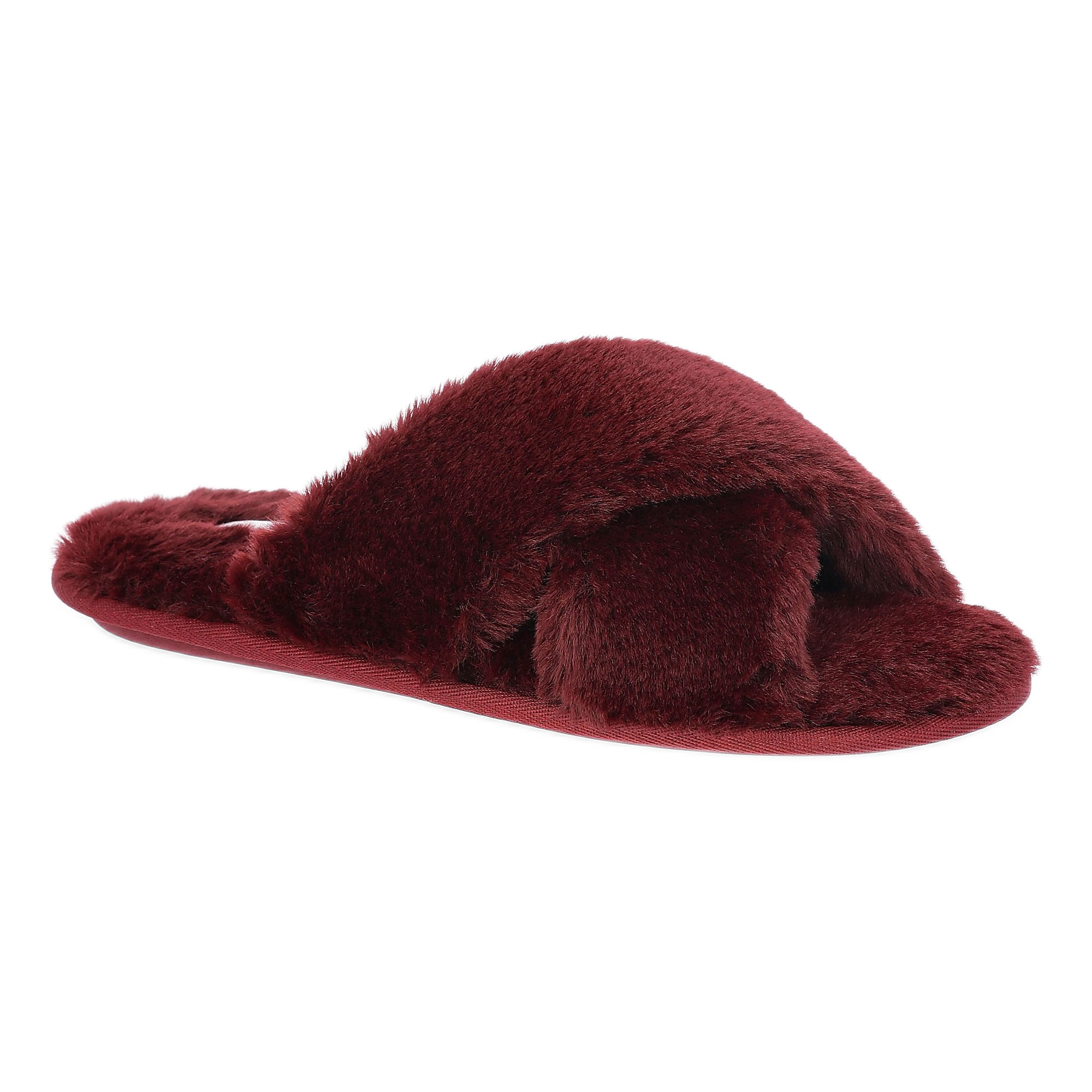 Joyspun Women's Faux Fur X-Band Slippers