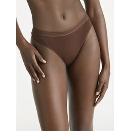 Joyspun Women's No Show Thong Panties 3-Pack, Spandex Nylon