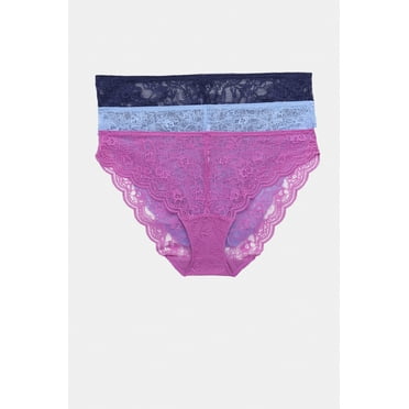 Joyspun Lace Cheeky Panties, 3-Pack, Sizes XS-3XL