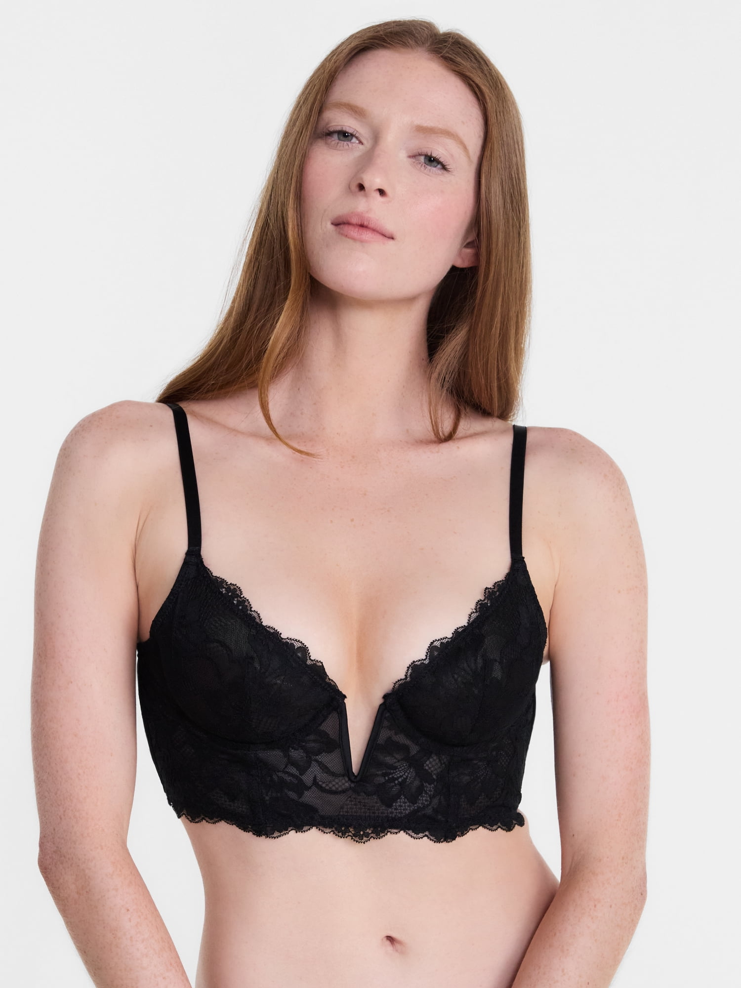 Joyspun Lace Long Line Bra, Lightly Lined, Size S-XXXL
