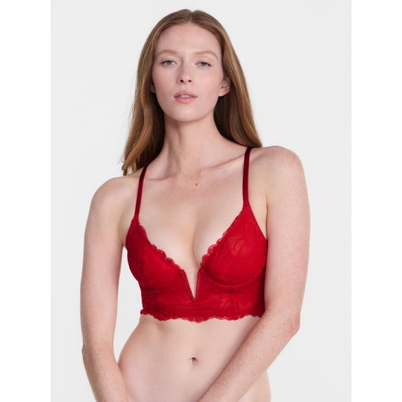 Joyspun Lace Long Line Bra, Lightly Lined, Size S-XXXL