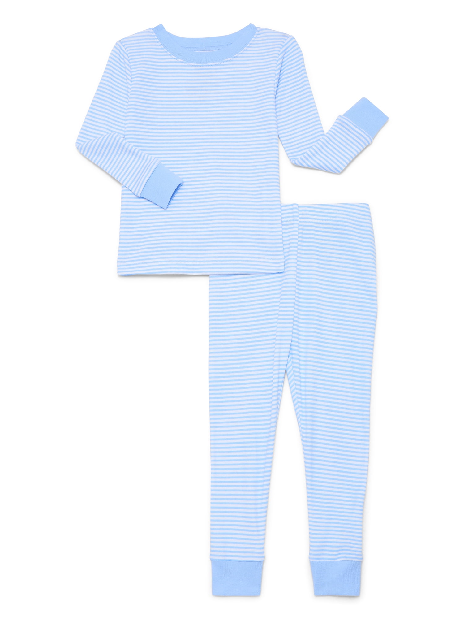 Joyspun Toddlers' Family Matching Cotton Tight Fit Pajama Set, 2-Piece, Sizes 2T-5T