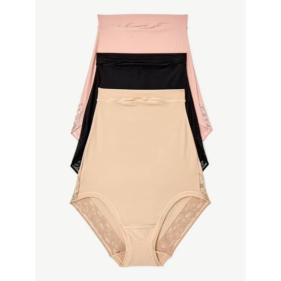 Joyspun Women’s Maternity Over-the-Belly Ultra Stretchy Support Underwear, 3-Pack, Sizes S-XXXL