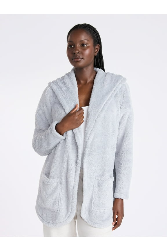 Women’s Plush Sleep Cardigan, Size XS-3XL
