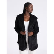 Joyspun Women’s Plush Sleep Cardigan, Size XS-3XL