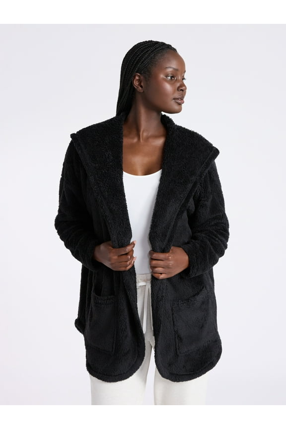 Women’s Plush Sleep Cardigan, Size XS-3XL