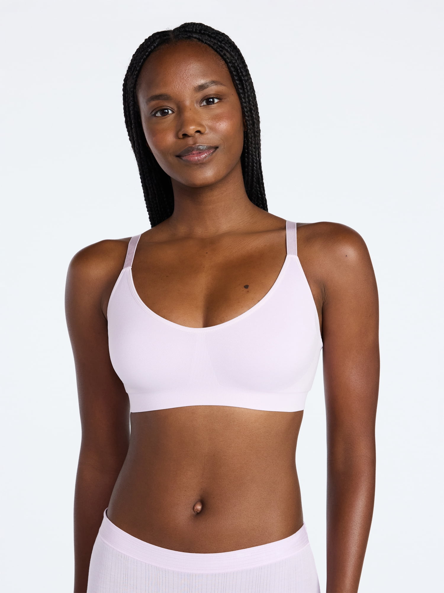 Joyspun Women's Seamless Plunge Pullover Bralette, Sizes S-XXXL
