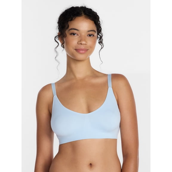 Joyspun Women’s Seamless Plunge Pullover Bralette, Sizes S-XXXL