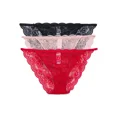 thumbnail image 1 of Joyspun String Bikini Panties with Scalloped Lace, 3-Pack, Sizes XS-3XL, 1 of 3