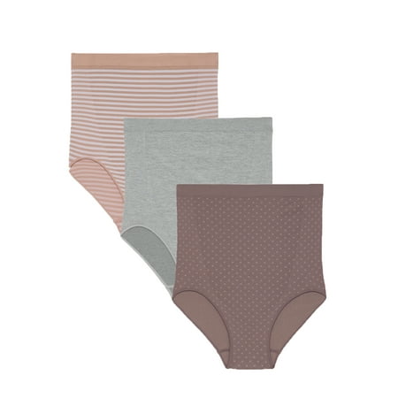 Joyspun Women’s Maternity Over-the-Belly Seamless Underwear, 3-Pack, Sizes S-XXXL