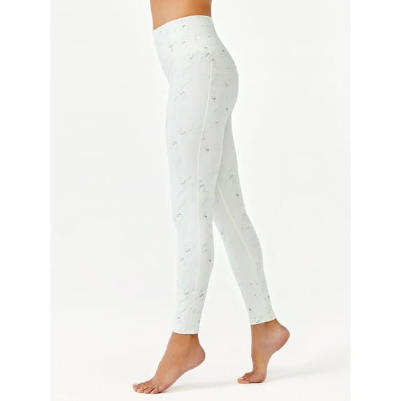 Joyspun Women's 7/8 Marble Print Tight-Legging, Sizes S to 2XL