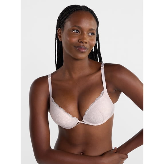 Joyspun Women's Add 2 Sizes Lace Push-Up Bra, Sizes 32A-38C
