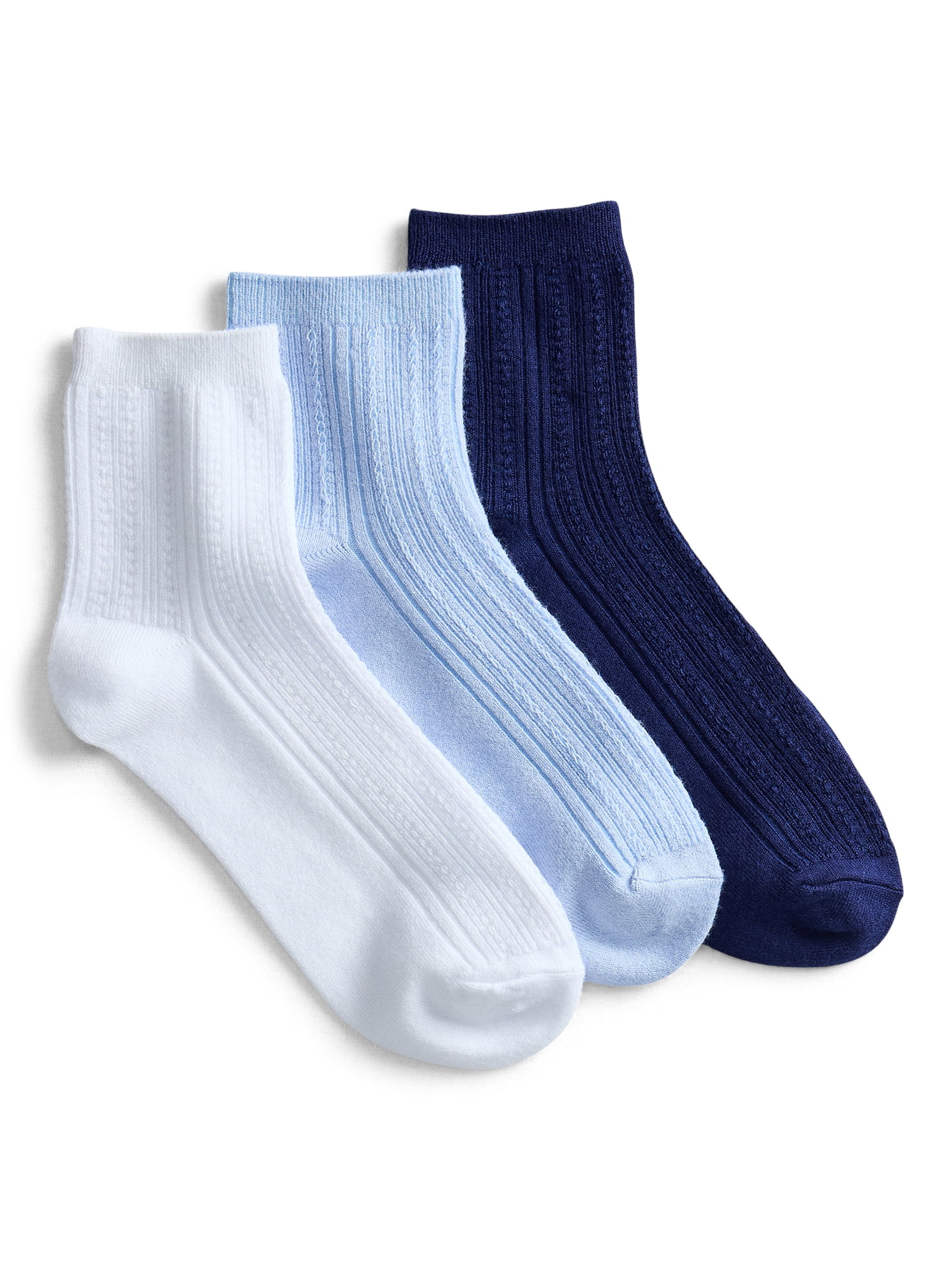 Joyspun Women’s Anklet Elevated Dress Socks, 3-pack, Shoe Sizes 4-10