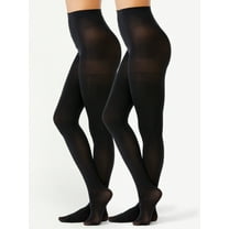 Joyspun Women's Blackout Tights, 2-Pack, Sizes S to 3XL