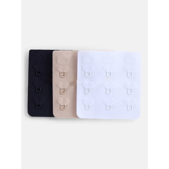 Joyspun Women's 3-Pack Bra Extenders with Three Hook and 3/4" Spacing