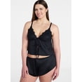 thumbnail image 1 of Joyspun Women's Bridal Lace Satin Cami and Shorts Set, 2-Piece, Sizes XS-XXXL, 1 of 5