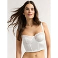 thumbnail image 1 of Joyspun Women's Bridal Satin Bustier with Lace Trim, Sizes S-XXXL, 1 of 4
