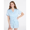 thumbnail image 1 of Joyspun Women’s Bridal Satin Short Sleeve Top and Shorts Pajama Set, Sizes XS-3X, 1 of 8