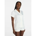 thumbnail image 1 of Joyspun Women’s Bridal Satin Short Sleeve Top and Shorts Pajama Set, Sizes XS-3X, 1 of 6
