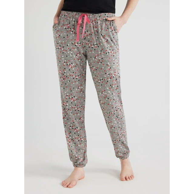 Joyspun Women's Brushed Hacci Knit Sleep Joggers, Sizes XS to 3X