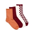 thumbnail image 1 of Joyspun Women’s Checkered Dress Crew Socks, 4-Pack, Shoe Sizes 4-10, 1 of 6