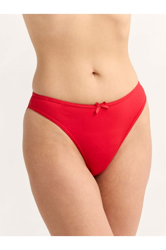 Women's Cheeky Panties with Lace Back, 2-Pack, Sizes XS-3XL