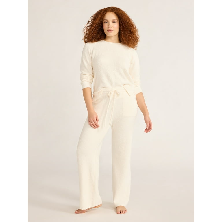Joyspun Women s Chenille Top and Pants Set 2 Piece Sizes XS 3X Walmart