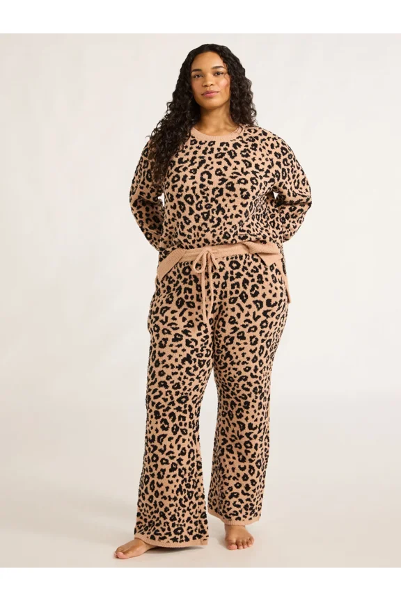 Women's Chenille Top and Pants Set, 2-Piece, Sizes XS-3X