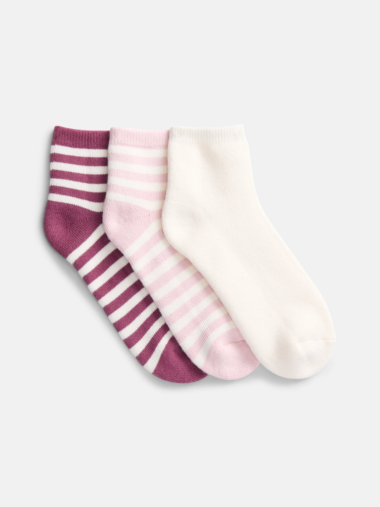 Joyspun Women's Comfort Full Terry Ankle Socks, 3-Pack, Size 4-10