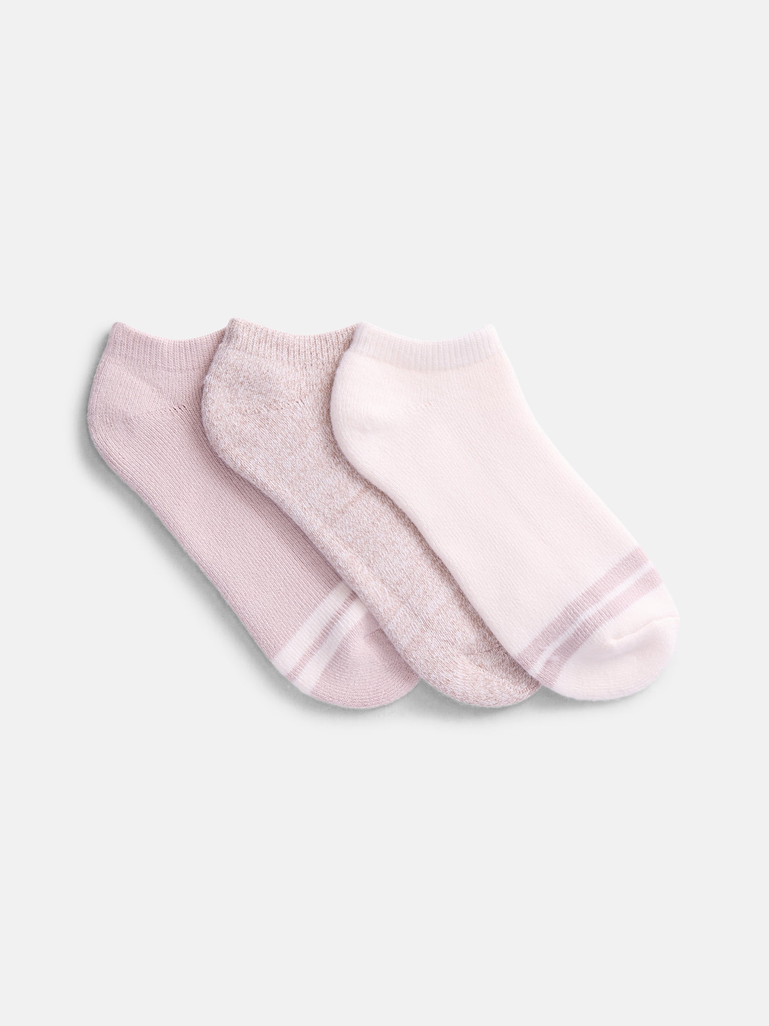 Joyspun Women's Comfort Full Terry Low Cut Socks, 3 Pack, Shoe Sizes 4-10