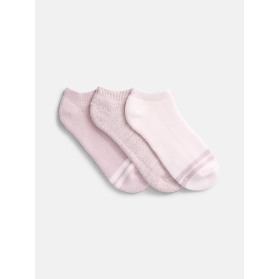 Joyspun Women's Comfort Full Terry Low Cut Socks, 3 Pack, Shoe Sizes 4-10