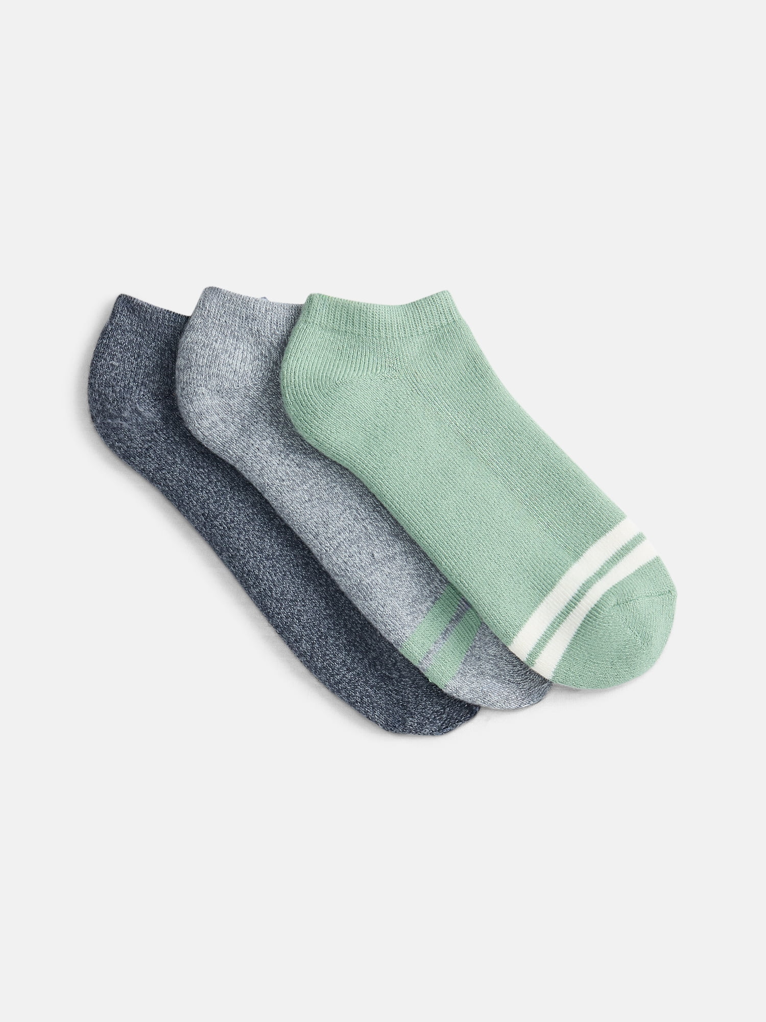 Joyspun Women's Comfort Full Terry Low Cut Socks, 3 Pack, Shoe Sizes 4-10