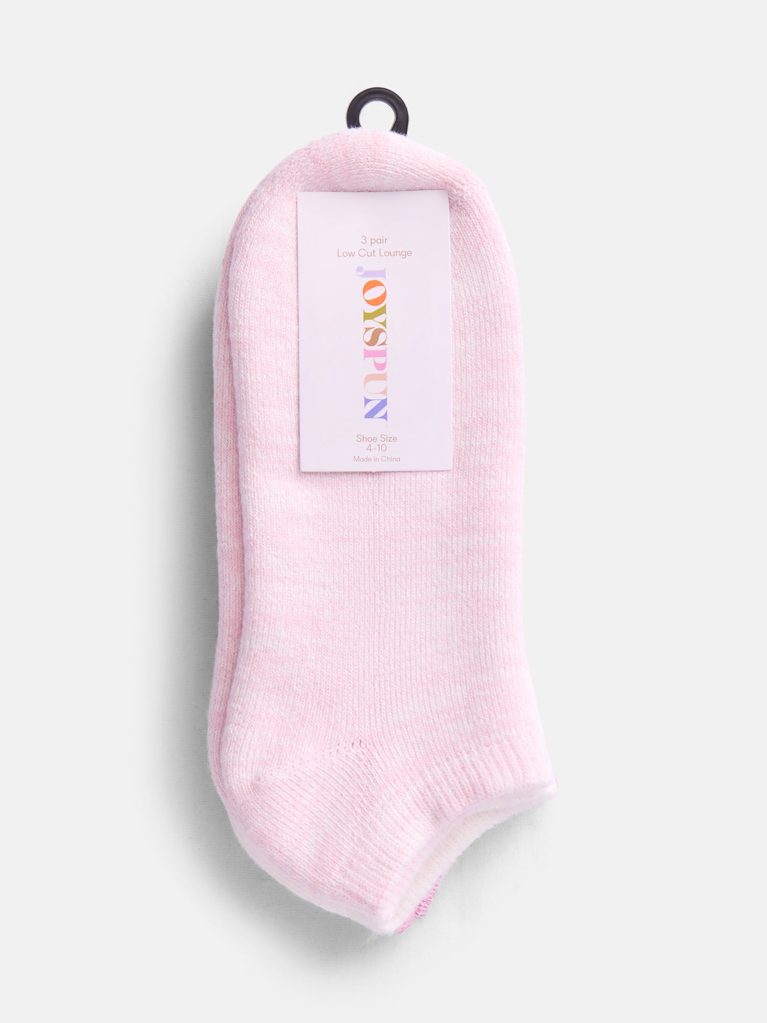 Joyspun Women's Comfort Full Terry Low Cut Socks, 3 Pack, Shoe Sizes 4-10