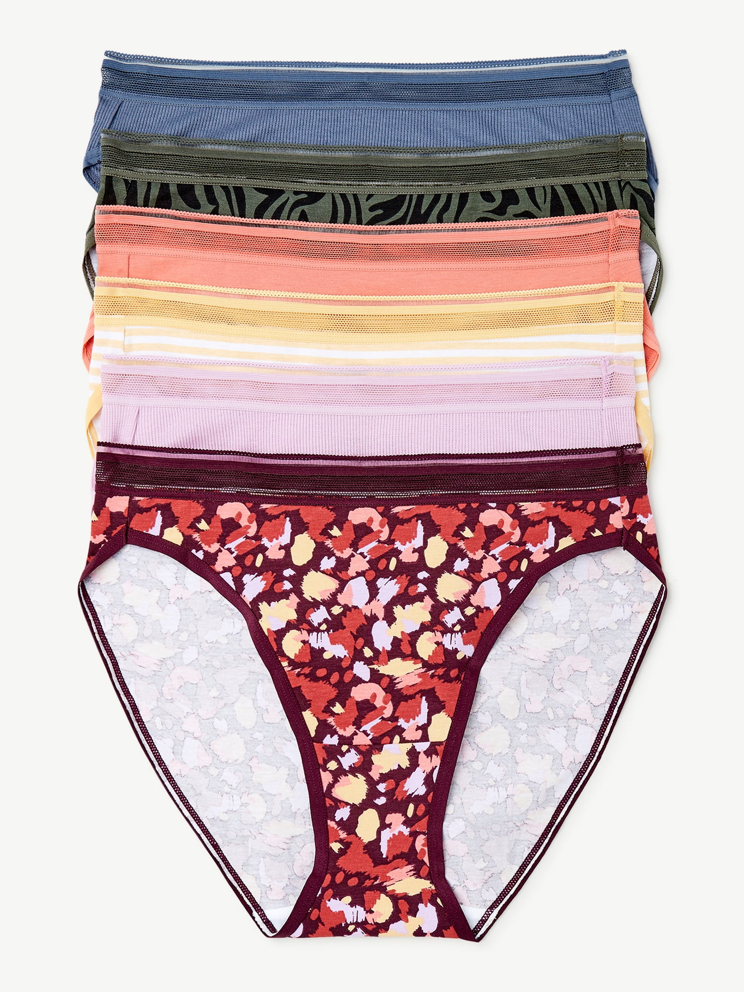 Essentials Women's 6-Pack Cotton Bikini Underwear, Pretty Pops, L :  : Clothing, Shoes & Accessories