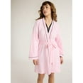 thumbnail image 1 of Joyspun Women's Cotton Blend Knit Wrap Robe, Sizes S to 3X, 1 of 6