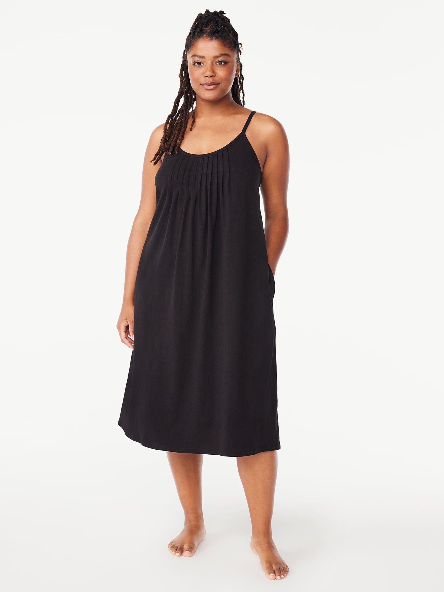 Long sleeveless cotton nightgowns hot sale