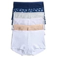 thumbnail image 1 of Joyspun Women's Cotton-Blend Boyshort Panties, 6-Pack, Sizes S-XXXL, 1 of 12