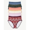 Joyspun Women's Cotton Brief Panties, 6Pack, Sizes M to 3XL