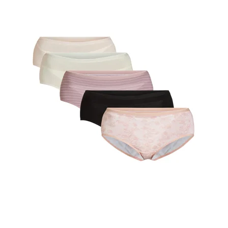 Joyspun Women's Cotton-Blend Brief Panties, 6-Pack, Sizes S-XXXL