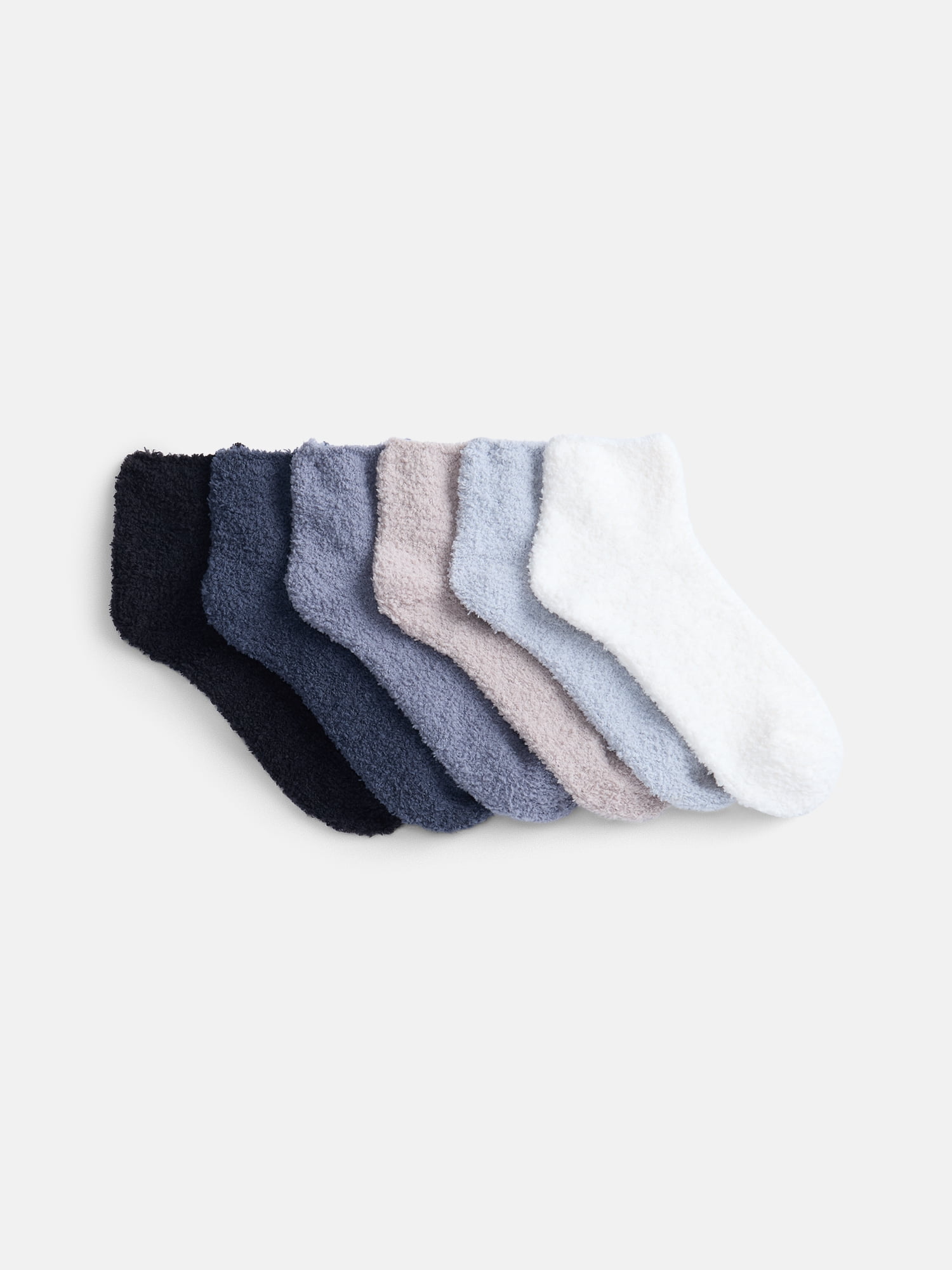 Joyspun Women's Cozy Ankle Socks, 6-Pack, Size 4-10